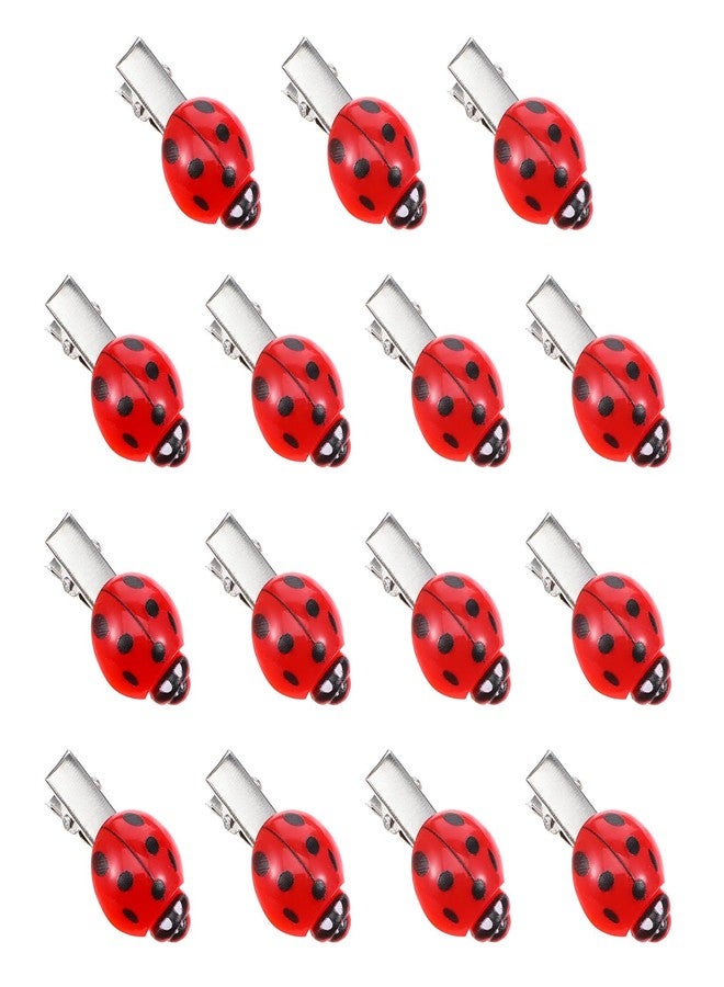 DOPENSPI 15PCS Ladybug Hair Clips, Fun Insect Bug Hair Clips Cute Lady Bug Barrettes Whimsical Accessories Small Red Lady Bugs Hairs Accessories for Women Girls All HairType Cosplay Themed Party - Image 1
